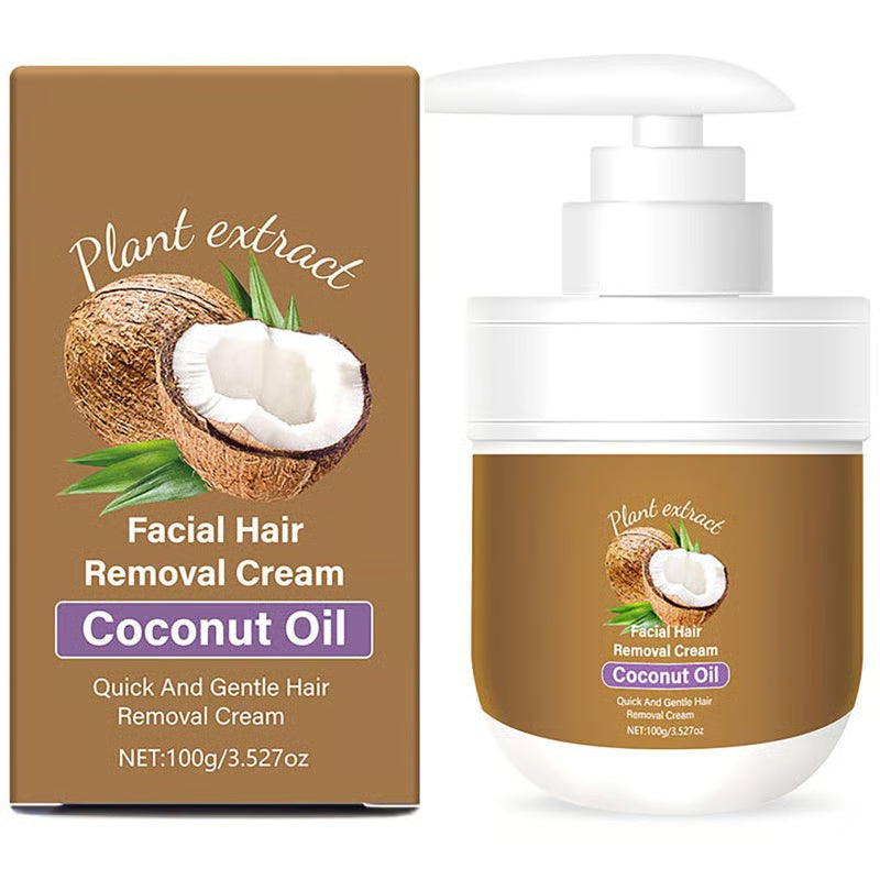 ⏰ FLASH SALE: 60% OFF 🔥 Coconut Oil Facial Hair Removal Cream