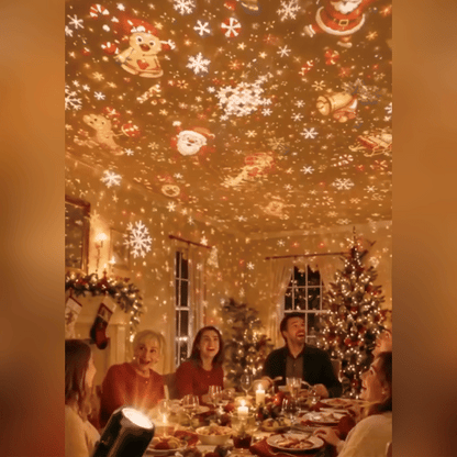 Plug-&-Play HD Christmas Projector – 6 or 10 Festive Scenes