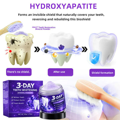 Last Day Promotion 60% OFF⏰ Teeth Whitening Mineral Powder  – Yellow Stains Gone in 3 Days