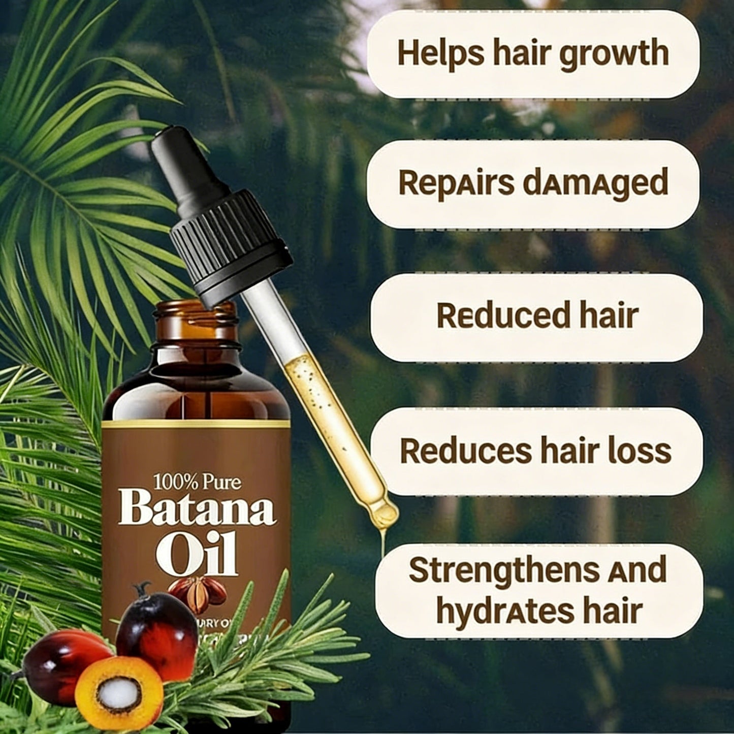 100% Pure Batana Oil for Promoting Hair Growth