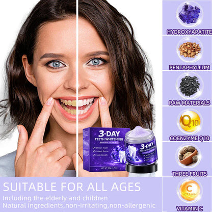 Last Day Promotion 60% OFF⏰ Teeth Whitening Mineral Powder  – Yellow Stains Gone in 3 Days