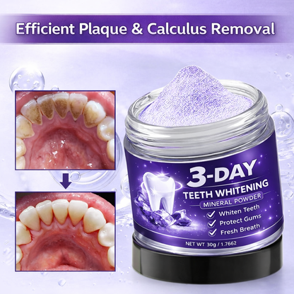 Last Day Promotion 60% OFF⏰ Teeth Whitening Mineral Powder  – Yellow Stains Gone in 3 Days