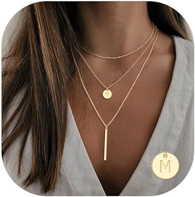 Initial Layered Necklaces