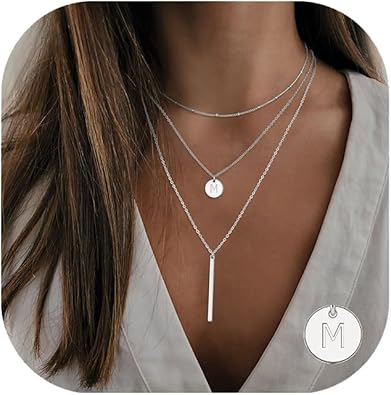 Initial Layered Necklaces