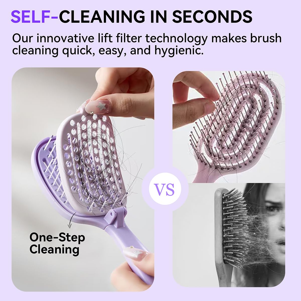 2026 Upgrade Self Cleaning Hair Brush