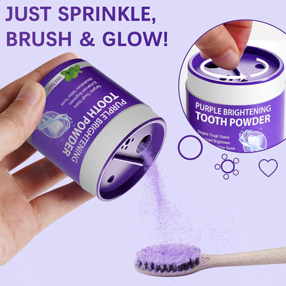 ✨Last Day Promotion 60% OFF ⏰ Purple Brightening Teeth Powder – Removes Stains, Enamel Safe & Sensitivity