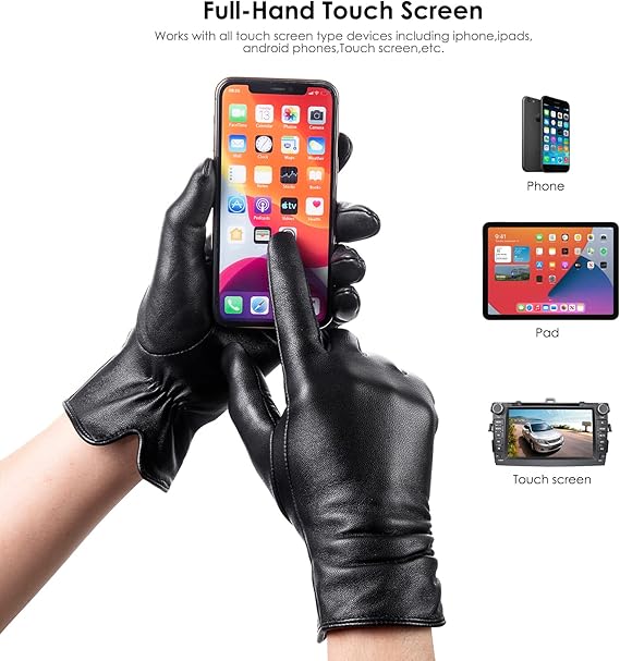 Leather Touchscreen Gloves