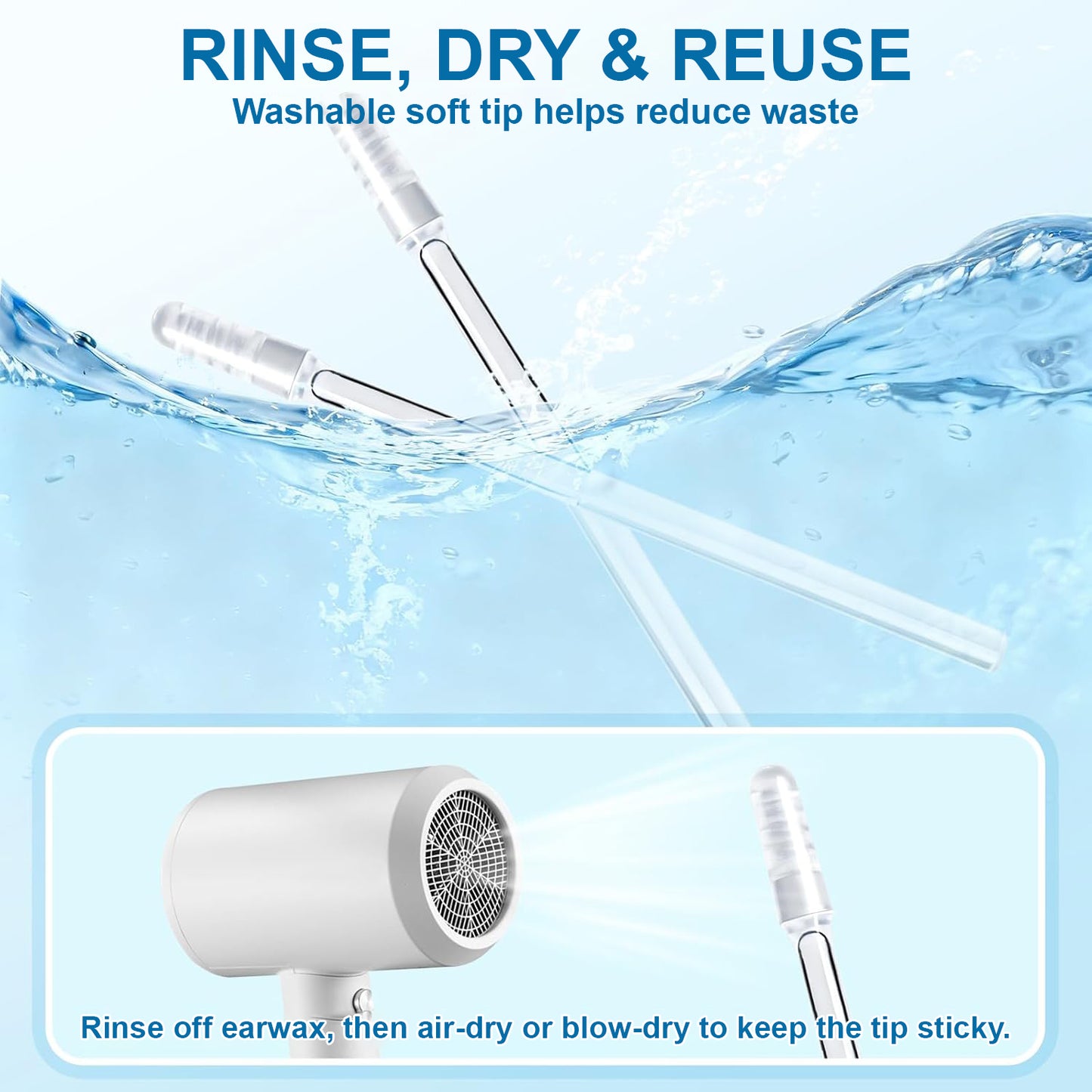 Last Day Promotion 60% OFF ⏰ Reusable Earwax Removal Adhesive Swabs for Ear Cleaning – Gentle & Safe for All Ages