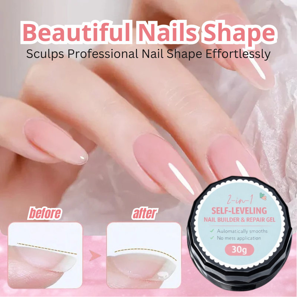Last Day Promotion 60% OFF + FREE SHIPPING⏰ 2-in-1 Self-Leveling Nail Builder & Repair Gel 🏆 Over 50,000+ Sold