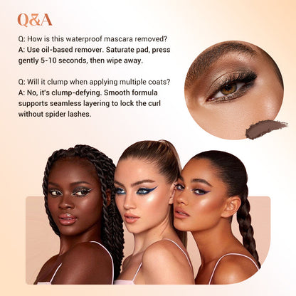 🥳2026 HOT SALE🥳💞50K+ SOLD!👁️✨ Waterproof Fiber Mascara - Intense Length, Curl & Clump-Free Volume All Day 🌟 . 💖💃