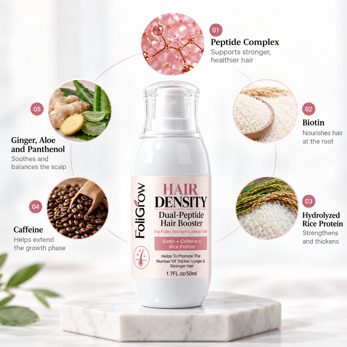 FoliGrow™ Advanced Dual-Peptide Hair Booster 🏆 Highest-Rated Hair Growth Solution of 2026