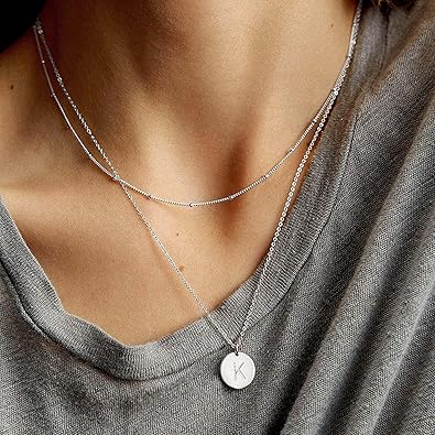 Initial Layered Necklaces
