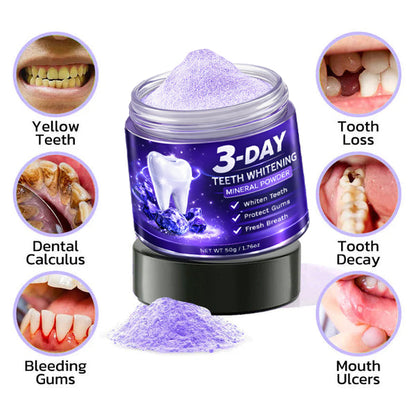 Last Day Promotion 60% OFF⏰ Teeth Whitening Mineral Powder  – Yellow Stains Gone in 3 Days