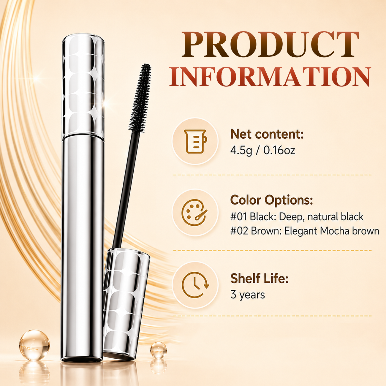 🥳 LAST DAY 60% OFF 👁️✨ Waterproof Fiber Mascara for Natural Volume 💖💃 All-Day Beautiful Lashes, Smudge-Proof!