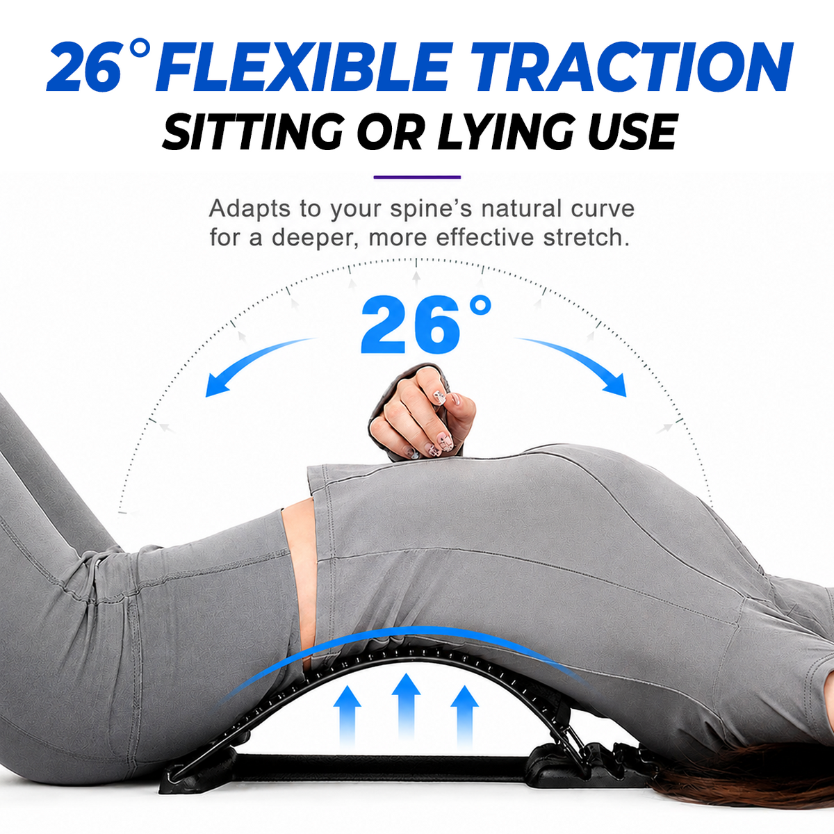 🧲60% OFF NOW🔥 Magnetic Lumbar Stretcher – Acupressure Massage, Portable Design & Relieves Back Pain