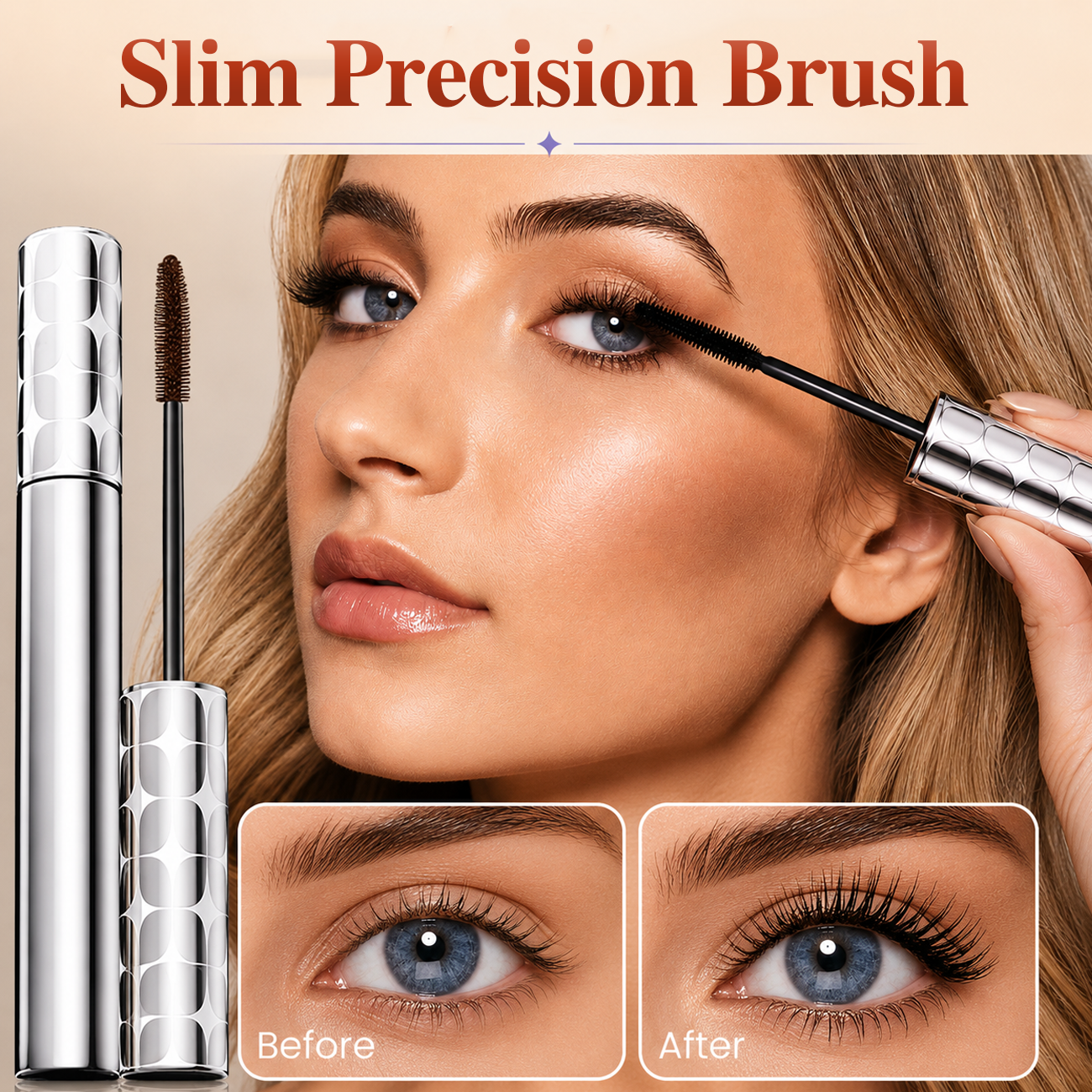 🥳 LAST DAY 60% OFF 👁️✨ Waterproof Fiber Mascara for Natural Volume 💖💃 All-Day Beautiful Lashes, Smudge-Proof!