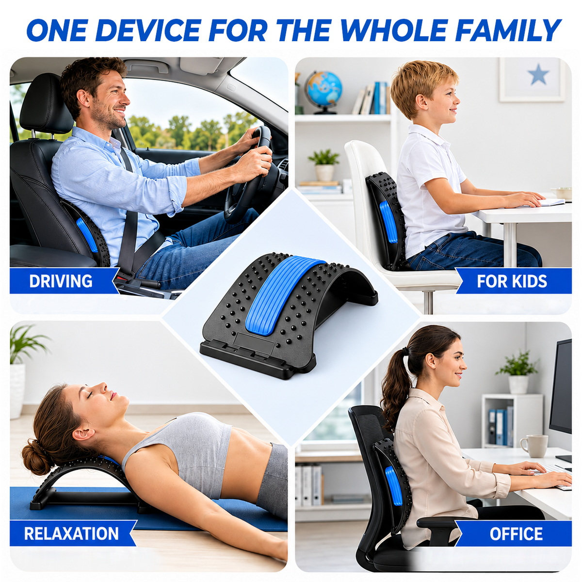 🧲60% OFF NOW🔥 Magnetic Lumbar Stretcher – Acupressure Massage, Portable Design & Relieves Back Pain