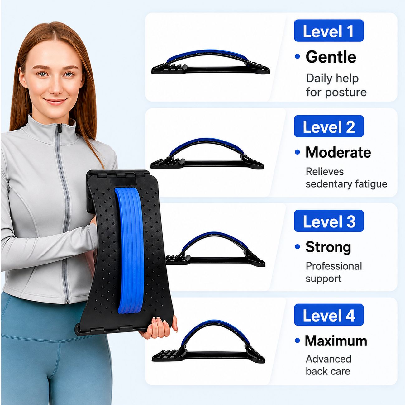 🧲60% OFF NOW🔥 Magnetic Lumbar Stretcher – Acupressure Massage, Portable Design & Relieves Back Pain