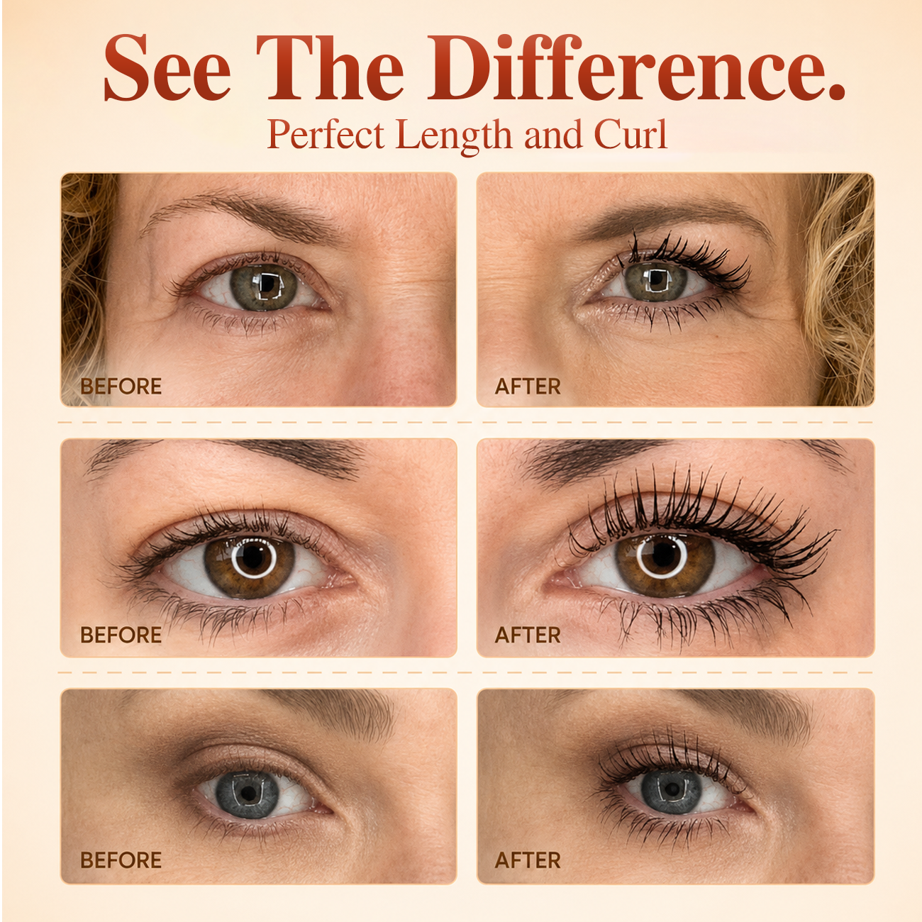 🥳 LAST DAY 60% OFF 👁️✨ Waterproof Fiber Mascara for Natural Volume 💖💃 All-Day Beautiful Lashes, Smudge-Proof!