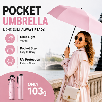 🌺 Summer Hot Sale 65% OFF 🌂💐 Ultra-Lightweight Compact All-Weather Umbrella UPF 50+