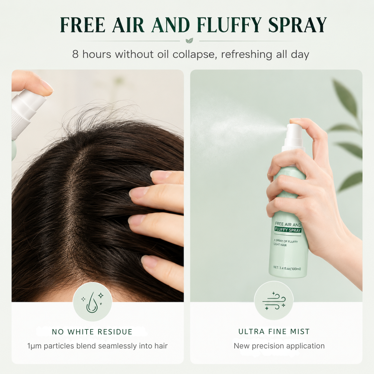 Hair Fluffy Spray - Refresh & Revive Flat Hair Without Water