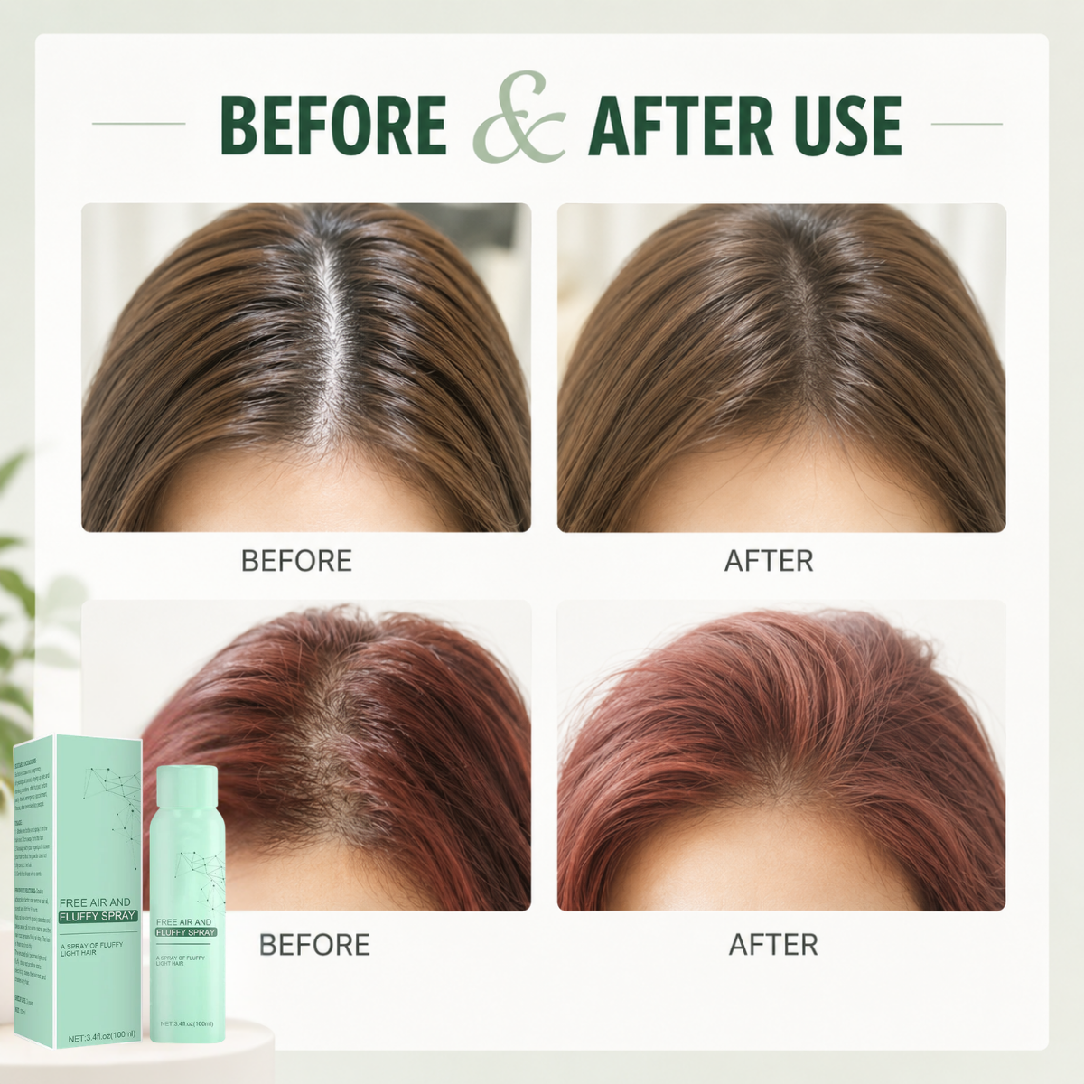 ⏰SUMMER SALE: 50% OFF 🔥 Hair Fluffy Spray - Volume Booster - Stylist-Recommended Texture Spray