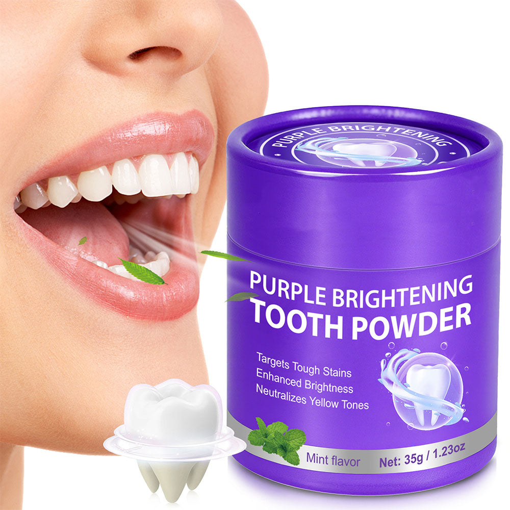 ✨Last Day Promotion 60% OFF ⏰ Purple Brightening Teeth Powder – Removes Stains, Enamel Safe & Sensitivity