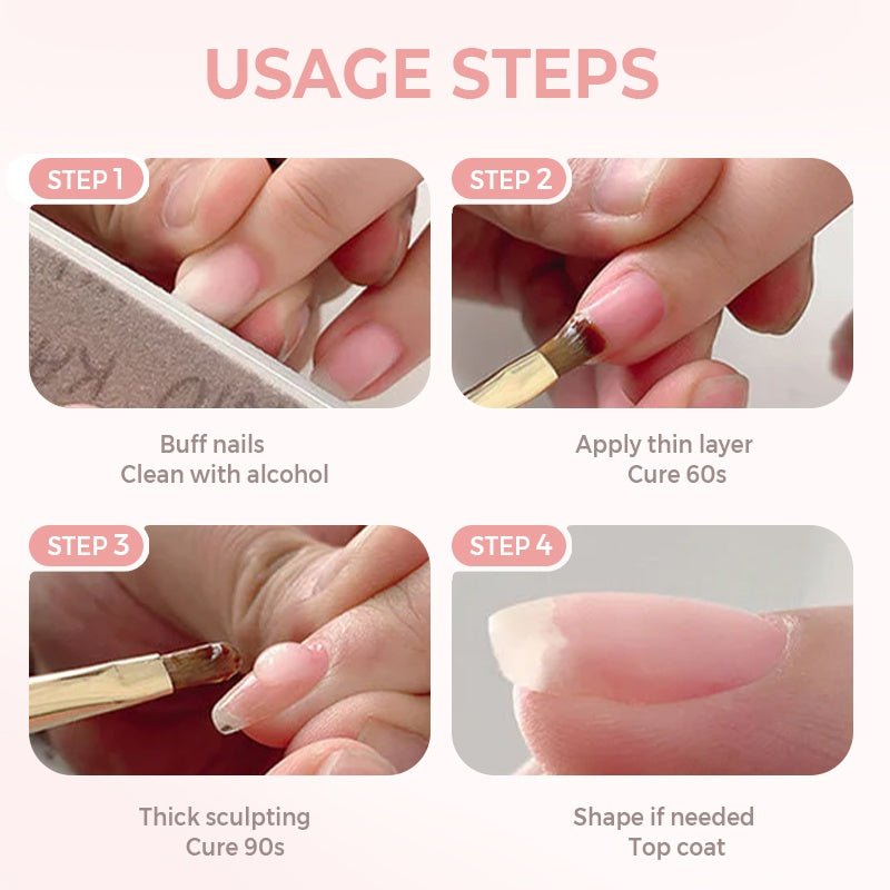 Last Day Promotion 60% OFF + FREE SHIPPING⏰ 2-in-1 Self-Leveling Nail Builder & Repair Gel 🏆 Over 50,000+ Sold