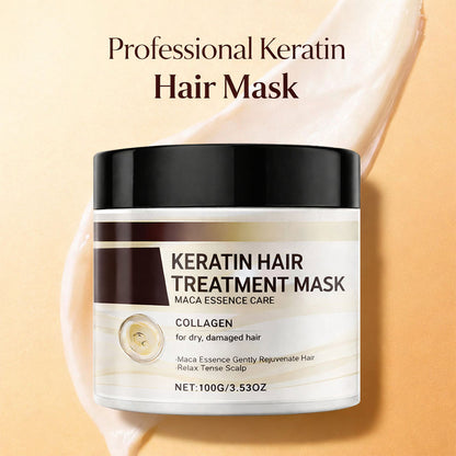 ⏰Just today – Sale 60% OFF 🔥 Professional Keratin Hair Treatment Mask for Dry Damaged Hair - Repair Nourishment Beauty - All Hair Types Masque