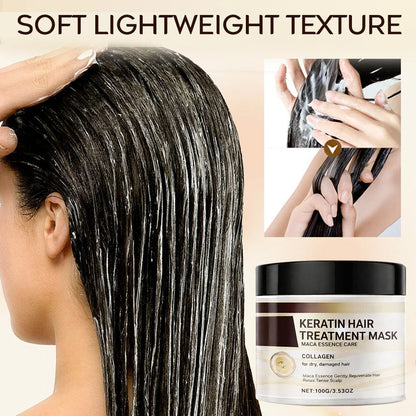 ⏰Just today – Sale 60% OFF 🔥 Professional Keratin Hair Treatment Mask for Dry Damaged Hair - Repair Nourishment Beauty - All Hair Types Masque