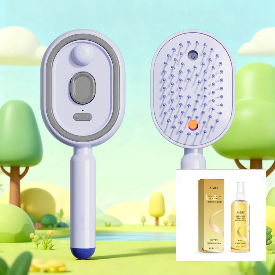 60% OFF NOW ! 💐 Electric Spray & Massage Hair Brush – Soothing Scalp Massage, Fine Mist Spraying & Smooth Hair Care Design ✨