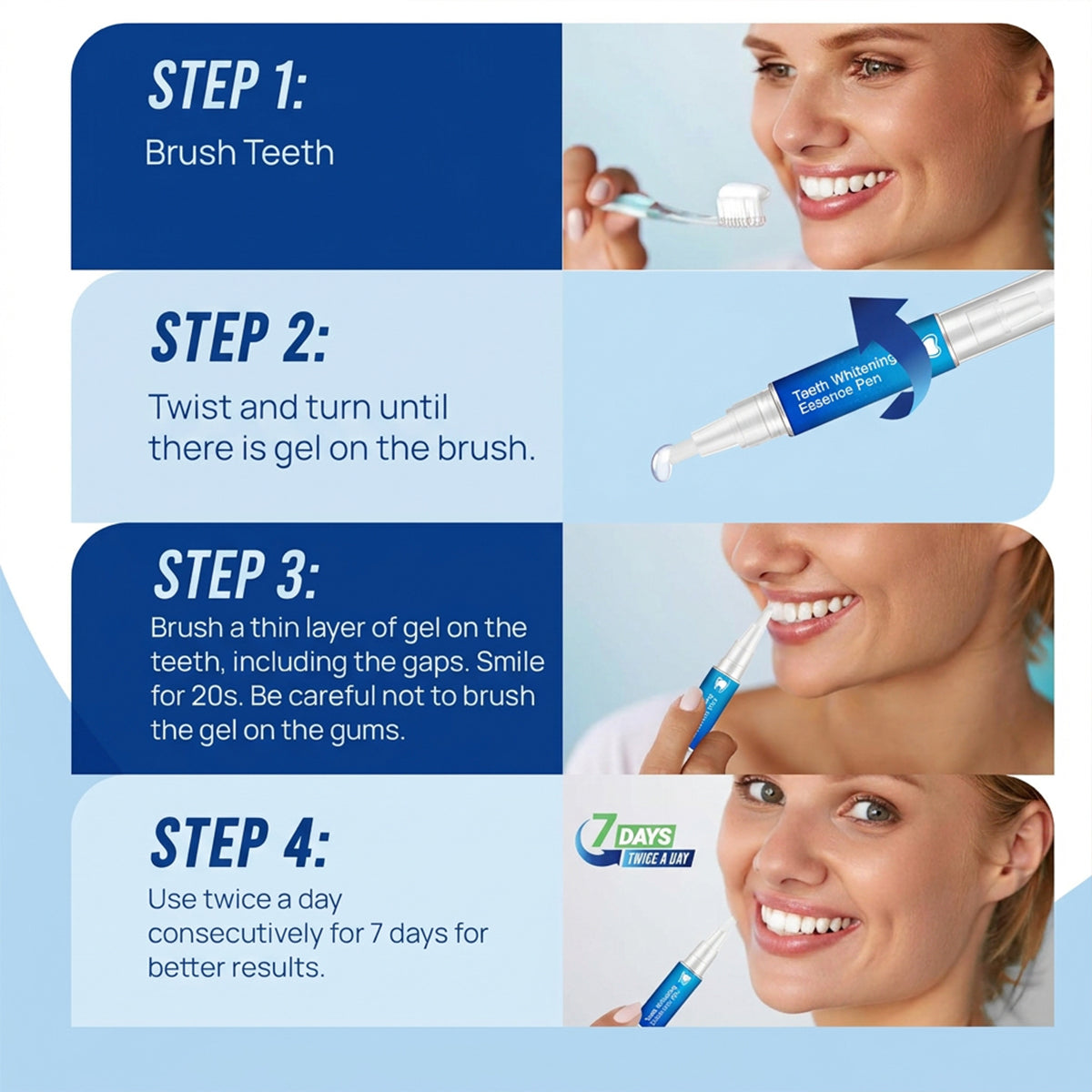 Instant Teeth Whitening Essence Pen🔥 LAST DAY SALE 60% OFF 🔥