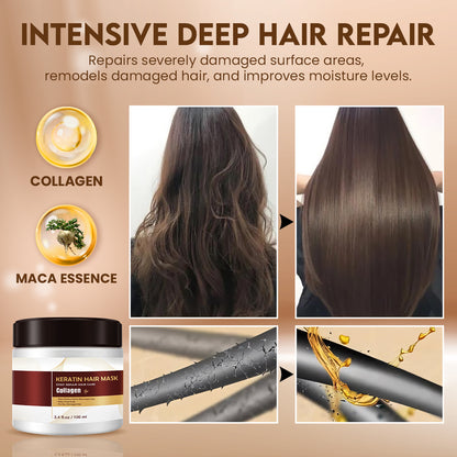 HOT SALE 60% OFF🔥 Professional Collagen Hair Treatment Mask - Deep Nourishment, Strong Repair