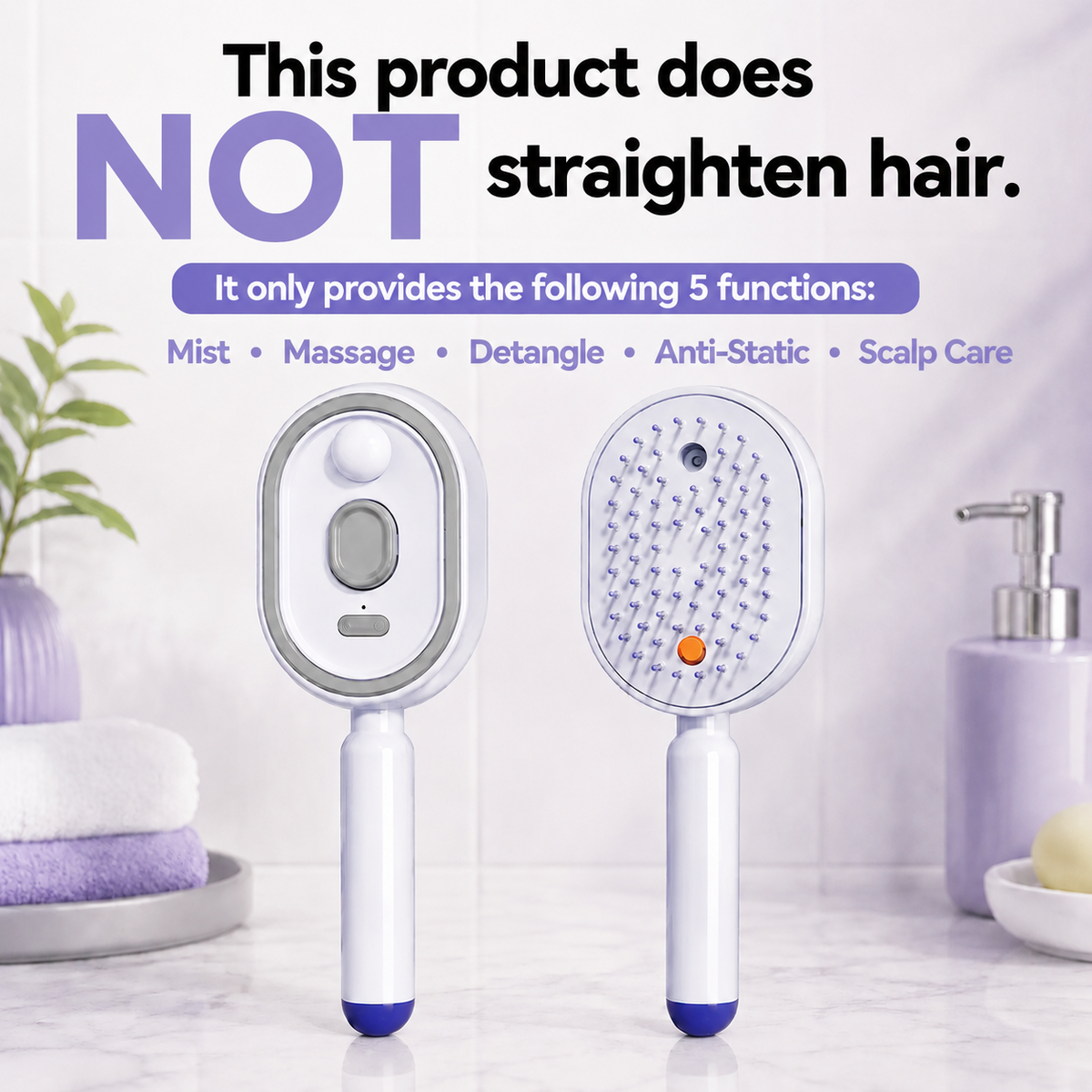🔥Day SALE: 60% OFF🔥Electric Spray Air Cushion Massage Comb