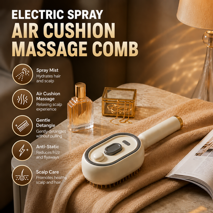 🔥Day SALE: 60% OFF🔥Electric Spray Air Cushion Massage Comb