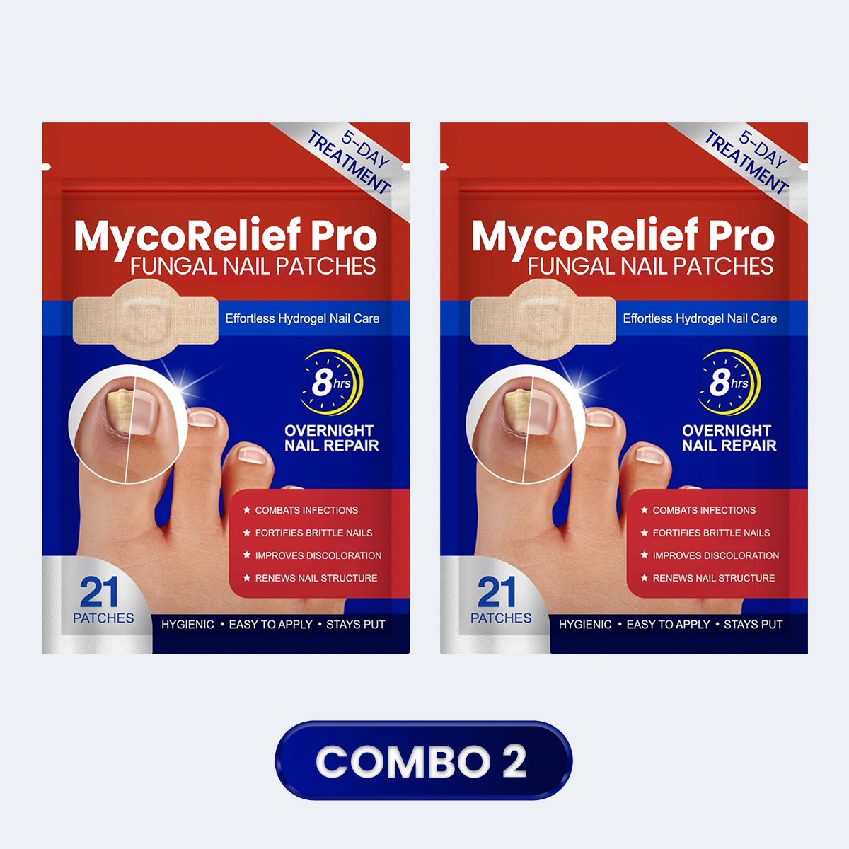 Last Day Promotion 60% OFF⏰ MycoRelief Pro Fungal Nail Patches✨ From Yellow to Healthy Nails in 5 Days