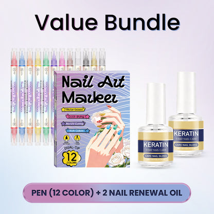 🎨 HOT DEAL 50% OFF! Dual‑Tip Nail Art Pens – Quick‑dry, no UV lamp.