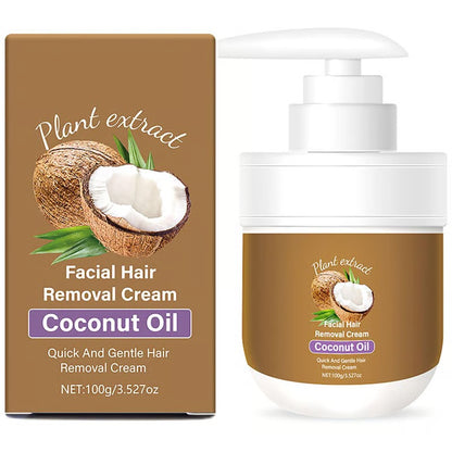 ⏰ FLASH SALE: 60% OFF 🔥 Coconut Oil Facial Hair Removal Cream