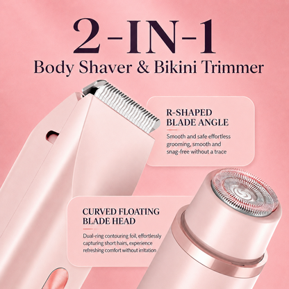 🔥 SUMMER SALE 60% 💞 2-in-1 Women’s Body Shaver & Bikini Trimmer ✨ Smooth Touch-Ups Without The Razor Burn