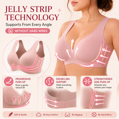 🔥SUMMER SALE: 60% OFF 💖 2026 Full Coverage Wireless Jelly Bra - Support Without The Wires