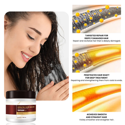 HOT SALE 60% OFF🔥 Professional Collagen Hair Treatment Mask - Deep Nourishment, Strong Repair