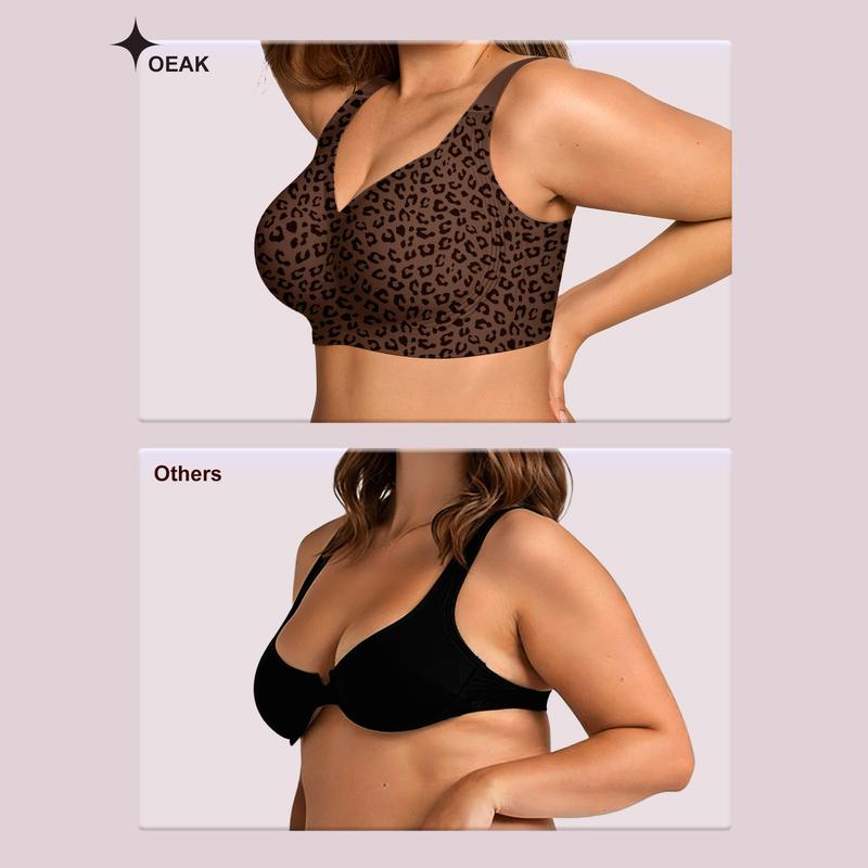 🎉Best Seller-60% Off💖 Women Jelly Bras Wirefree, Full Coverage No Underwire Everyday Bras Comfortable Wireless Padded Tshirt Bra