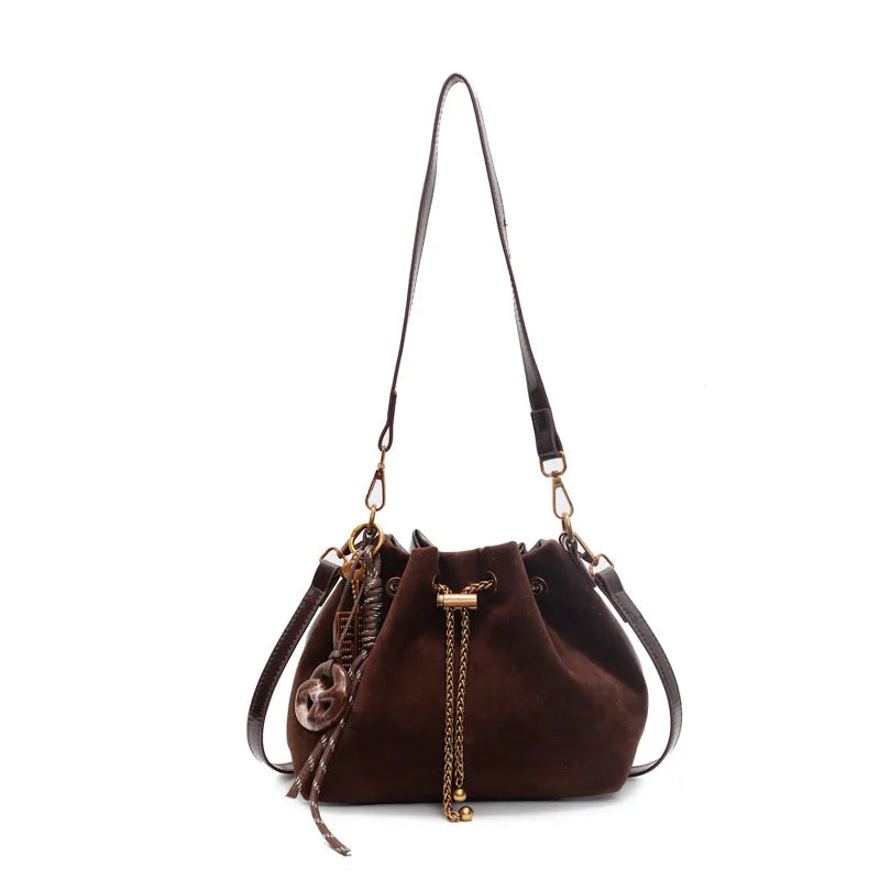 Vintage Drawstring Crossbody Bag