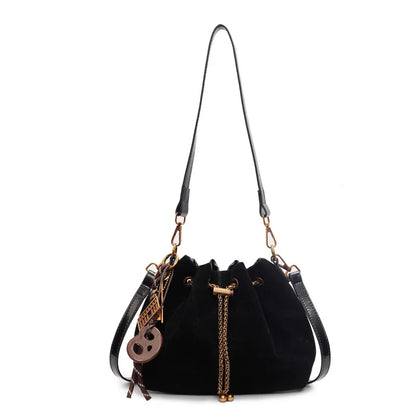 Vintage Drawstring Crossbody Bag