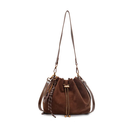 Vintage Drawstring Crossbody Bag
