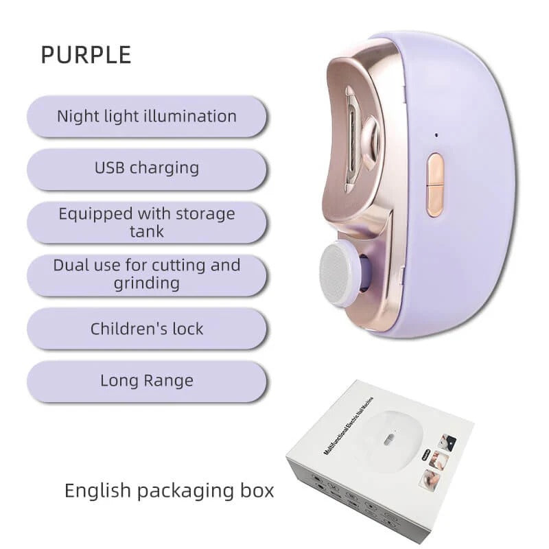 2-in-1 Automatic Electric Nail Clipper with Polishing US