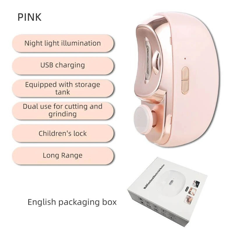 2-in-1 Automatic Electric Nail Clipper with Polishing US