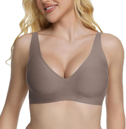 🎉Best Seller-60% Off💖 Women Jelly Bras Wirefree, Full Coverage No Underwire Everyday Bras Comfortable Wireless Padded Tshirt Bra
