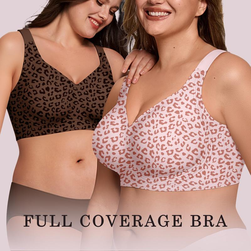 🎉Best Seller-60% Off💖 Women Jelly Bras Wirefree, Full Coverage No Underwire Everyday Bras Comfortable Wireless Padded Tshirt Bra