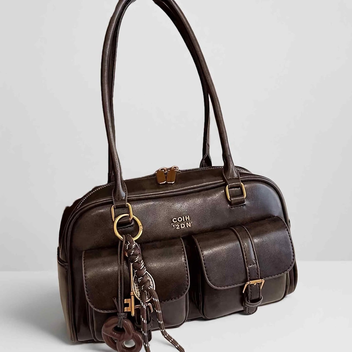 Classic Faux Leather Shoulder Bag